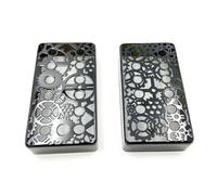 Professional Humbucker Metal Shell Electric Guitar Pickup Lid Guitar Cover Brass Texture Instruments Accessories Hollow Flower Engraved Shield