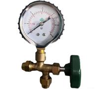 Professional HVAC Pressure Gauge 0-6 MPa with Dual Metric Threads M14x1.5 M12x1.25, Accurate Refrigeration AC Leak Detection Tool for R32 R410a R22 Systems(B)