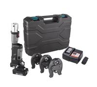 Professional Hydraulic Pipe Press Tool (Series 1) - Cordless Crimping for Copper, PEX, Multilayer Pipe | 3 Jaw Sets, 2 Batt + Charger & Case