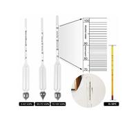 Professional Hydrometer Kit, Accurate Measurement For Distilling Moonshine, Spirits Whiskey Testing, Set Of 3 Glass Hydrometers, Thermometer