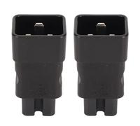 Professional IEC320 C20 to C15 Power Socket Adapter 2pcs Heavy-Duty for Laptop and PDU Applications