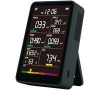 Professional Indoor Air Quality Monitor with AQI Beep Alarms, Portable Real-Time Detector for Home Cars Plants and Pets