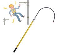 Professional Insulated Rescue Hook, Detachable Electrical Safety Rescue Hook, Safety Life-Saving Pole Stick, for Power Station/Factory/Auto Maintenance(Yellow,1m/3.3ft)