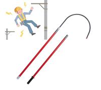 Professional Insulated Rescue Hook, Detachable Electrical Safety Rescue Hook, Safety Life-Saving Pole Stick, for Power Station/Factory/Auto Maintenance(Red,2m/6.6ft)