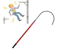 Professional Insulated Rescue Hook, Detachable Electrical Safety Rescue Hook, Safety Life-Saving Pole Stick, for Power Station/Factory/Auto Maintenance(Red,1m/3.3ft)