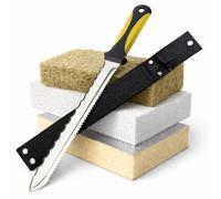 Professional Insulation Knife with Safety Sheath - Serrated Stainless Steel Saw for Cutting XPS & PIR Foam Board, Rockwool, Mineral Wool, Polystyrene and Loft Insulation (YHSC)