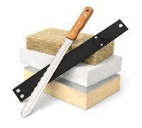 Professional Insulation Knife with Safety Sheath - Serrated Stainless Steel Saw with Wooden Handle for Cutting XPS & PIR Foam Board, Rockwool, Mineral Wool, Polystyrene and Loft Insulation (R1212)
