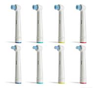 Professional Interspace Toothbrush Heads, 8-Pack Precision Clean Replacement for Braun Oral B Electric Toothbrushes - Deep Cleaning for Crevices, Dental Bridges, Implan
