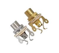 Professional Jacks Socket Set Electric Guitar Connector Brass Texture for Electric and Bass Brass Plate