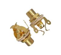 Professional Jacks Socket Set Electric Guitar Connector Brass Texture for Electric and Bass Brass Plate