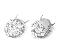 Professional Japanese Demon Design Cocktail Strainer, Bar Strainer without Paws, 304 Stainless Steel Drink Material Mixology Cocktail Bar Strainer Accessory Barista (ONI and SHIRO)