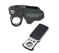 Professional Jewelers Eye Loupe With Bright LED Light Pocket Magnifier Tool Precisions Crafted Loupe For Detailed Work LED Magnifier