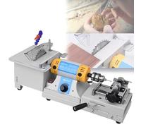 Professional Jewelry Rock Polishing Machine, Multifunction Benchtop Lathe for Grinding, Polishing, and Drilling Gemstones, Adjustable Speed 800-10000 RPM for DIY Jewelry Making