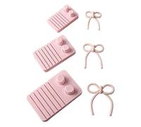 Professional Jewelry Set for Clay Earrings Curved Line Designs Tool and Bowknot Template Polylactic Acid Materials Clay Earring Set with Shaping Assistant Bowknot Template