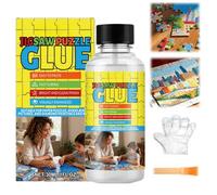 Professional Jigsaw Puzzle Glue Kit: 30ml Fast-Drying & Clear Sealer Conserver for 500-5000 Piece Puzzles,Includes Glue,Squeegee & Protective Gloves,Paper Puzzle Adhesive