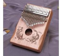 Professional Kalimba 17 Key Kalimba Professional Thumb Playing Portable Instrument For Beginners Dragon And Phoenix Sea Coconut Pattern(Loong Phoenix)