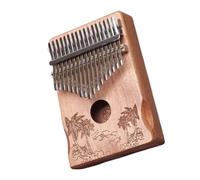 Professional Kalimba 17 Key Kalimba Professional Thumb Playing Portable Instrument For Beginners Dragon And Phoenix Sea Coconut Pattern(Sea Coconut)