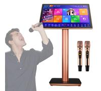 Professional Karaoke Player with Wireless Microphone, 22-inch Touch Screen, 27 Languages for Home Party and Bar Entertainment