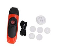 Professional Kazoo, Great Sound Easy to Learn ABS Plastic Professional Kazoo Musical Wind Instrument with 5 Diaphragms for Performance (Orange)