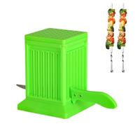 Professional Kebab Maker & Meat Skewers Machine - 49-Hole Skewer Tool for BBQ, Outdoor Kitchen & Garden Parties (Green)