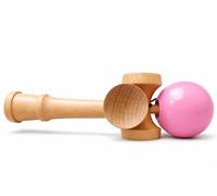 Professional Kendama Toy, Pink, Beech Wood, Competition Grade, Glistening Finish, 18.5 cm Height, 6 cm Ball Diameter