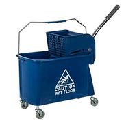 Professional Kentucky Mop Bucket Wringer System, 20L Heavy Duty, Industrial Home Floor Cleaning, Blue