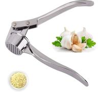 Professional Kitchen Garlic Press/Mincer/Crusher, Kitchen Ginger Crusher Mincer Chopper, User-Friendly Chopper, Easy to Clean and Durable Rust Proof & Dishwasher Safe, Stainless Steel