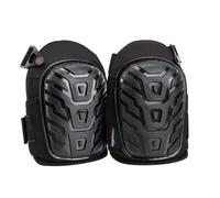 Professional Knee Pads, Heavy Duty Foam Padding, Comfortable Gel Cushion, Adjustable Easy-Fix Clips, 1 Pair, Black, 7" x 4.6" x 9.5"
