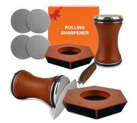 Professional Knife Sharpener Roll Sharpener Set - Rolling Knife Sharpener with Industrial Diamond, 12°/15°/17°/19°/22°/25°, for Kitchen Knives Made of Steel of Any Hardness, Easy Knife Sharpening