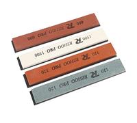 Professional Knife Sharpening Stone Set 4Pcs Multi Grit Whetstone 120 320 600 1500 Grit for Kitchen Scissors Chisels Axes White Alundum 269g