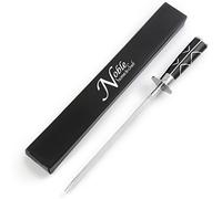 Professional Knife Steel Magnetized for Safety. Our Honing Rod Has an Oval Handle for a Firm Grip and is Built for Daily Use, Perfect for Chefs and Home Cooks Alike! (10", Luxury)