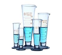 Professional Lab Graduated Measuring Cup with Spout 100ml Wide Mouth Glass Conical Beaker Thickened Borosilicate Beaker Heat Resistant (100ml)
