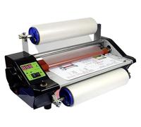 Professional Laminating Machine 600W, 13.6 Inch Thermal Hot/Cold Roll Laminator, 0-200 Degrees Adjustment, 0-35cm Width