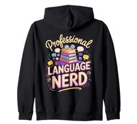 Professional Language Nerd Interpreter Translator ASL Zip Hoodie