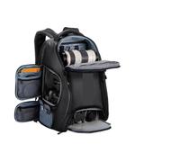 Professional Large Camera Backpack, 25L Capacity with Raincover and 15.6-Inch Laptop Compartment, Compatible with Canon Nikon Sony DSLR Cameras and DJI Mavic Drone for Travel, Black