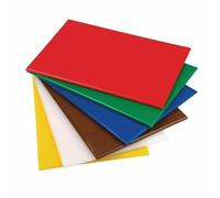 Professional Large Chopping Boards Catering Food Prep Cutting Colour Coded Plastic Set (6 Assorted Colours) 45cm x 30cm Dishwasher Safe