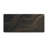 Professional Large Mouse Mat 800x300mm Featuring Abstract Liquid Flow Colour Pattern Anti-Fray Stitched Edges Waterproof Gaming Mousepad with Natural Rubber Base for Precision and Speed
