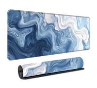 Professional Large Mouse Mat 800x300mm Featuring Abstract Liquid Flow Colour Pattern Anti-Fray Stitched Edges Waterproof Gaming Mousepad with Natural Rubber Base for Precision and Speed
