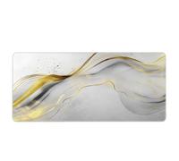 Professional Large Mouse Mat 800x300mm Featuring Abstract Liquid Flow Colour Pattern Anti-Fray Stitched Edges Waterproof Gaming Mousepad with Natural Rubber Base for Precision and Speed