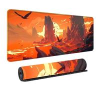 Professional Large Mouse Mat 800x300mm Featuring Abstract Liquid Flow Colour Pattern Anti-Fray Stitched Edges Waterproof Gaming Mousepad with Natural Rubber Base for Precision and Speed