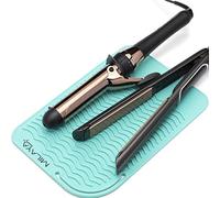 Professional Large Silicone Heat Resistant Styling Station Mat for All Hair Irons, Curling Iron, Straightener Pad, Iron Flat Hair, Hair Tools Appliances Hair Dryer Salon Tools Hair Stylist (Turquoise)
