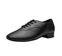 Professional Latin Dance Shoes Men Black White Low Heel Height 2.5cm Modern Tango Ballroom Dance Standard Shoes/Jazz Salsa Shoes For Hip Hop(Black,41)