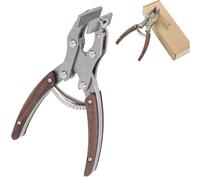 Professional Leather Edge Adjustment Pliers, 420 Stainless Steel with Black Walnut Handle, Essential Tools for Leather Crafting and Repair