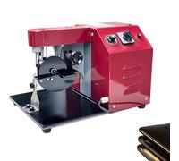 Professional Leather Edge Dyeing Tool, Automatic Leather Edge Oiling Machine, Dual-Speed Control, Adjustable Thickness, Removable Dyeing Box for DIY Craft Projects