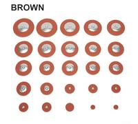 Professional Leather for WOODWIND Parts, Tenor Saxophone for PADS Replacement, 25 pcs/set, Brown, Black, White (Brown)