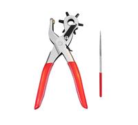 Professional Leather Hole Punching Belt Hole Puncher Heavy Duty Revolving Plier Tool Multi Sized for Belt Pet Collar Adjustable Tool