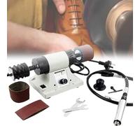 Professional Leather Polishing Machine, 350W Desktop Leather Edge Grinding Machine Side Polisher, 0-8000Rpm Electric Sander Polisher for All Vegetable Tanned Leather