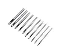 Professional Leather Punch Tool Set 10PCS Hollow Hole Puncher Kit For Leathercraft Belt Making 0.5mm to 5mm Steel Material Durable