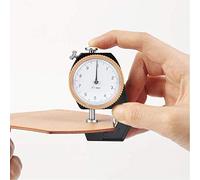 Professional Leather Thickness Gauge, 0-10mm Measuring Range, Steel Construction, 0.1mm Accuracy, Flat Head Design for Leather, Cloth, Metal, Paper