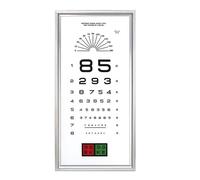 Professional LED Visual Acuity Snellen Chart with Wireless Remote Control, 12x24 Inch Backlit Eye Vision Test Chart, 20 Ft Testing Standard Wall Mounted Exam Device for Clinic, School & Home(B)